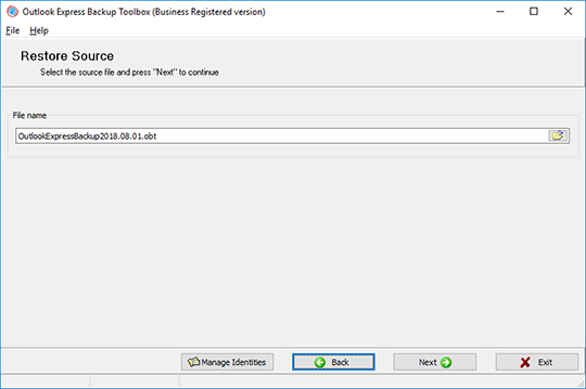 come eseguire il backup dei dati da outlook express